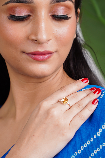 Yellow Citrin ring