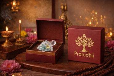 Crystal Shree Yantra on Tortoise (Kurma) Base – Sacred Vastu & Prosperity Energizer