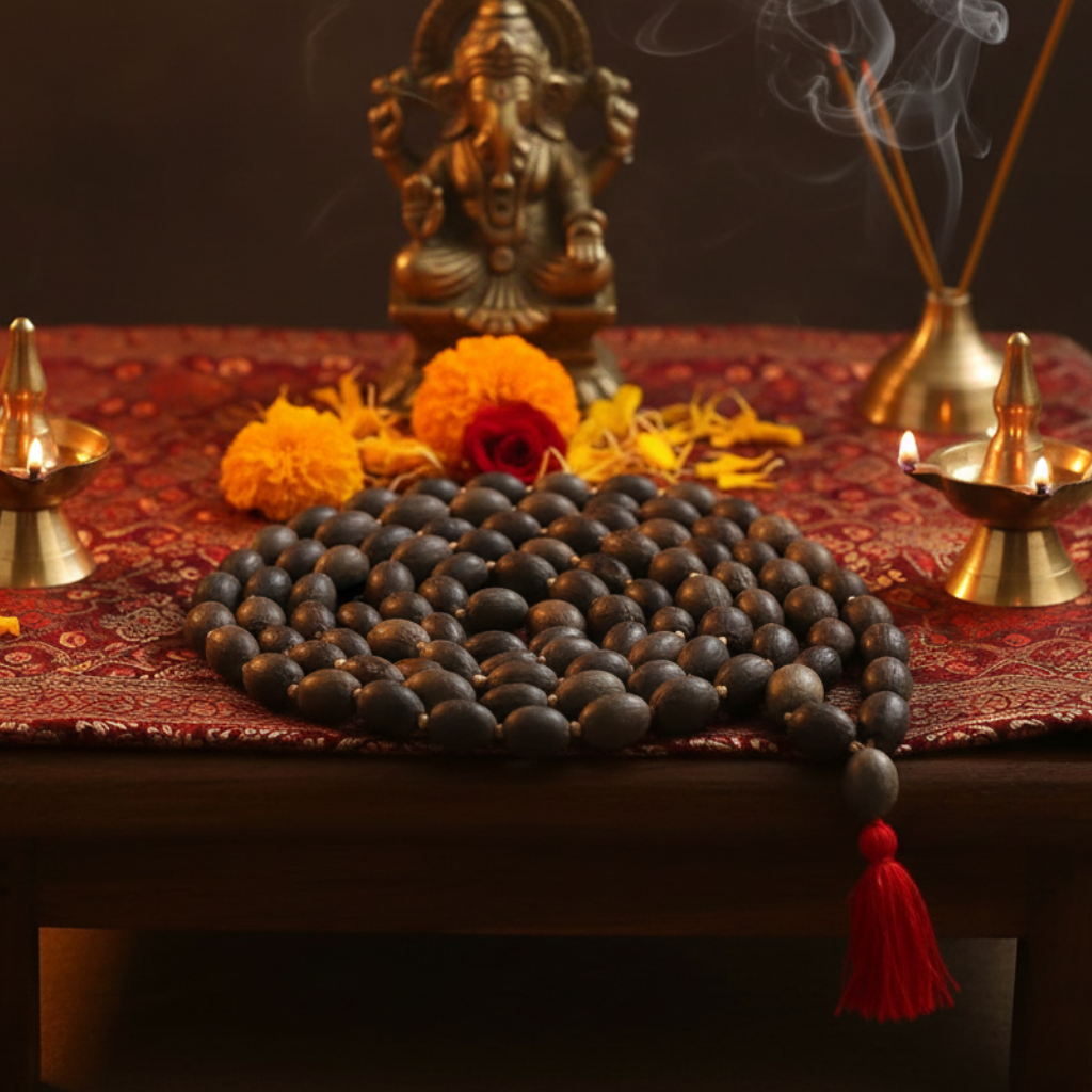 Pure Kamal Gatta Mala – 108 Beads | Original Lotus Seed Rosary for Lakshmi & Vishnu Puja