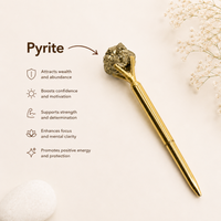 Pyrite Crystal Pen & Evil Eye Rakhi Combo