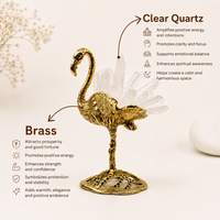 Clear Quartz Flamingo & Guardian Glow Rakhi Combo