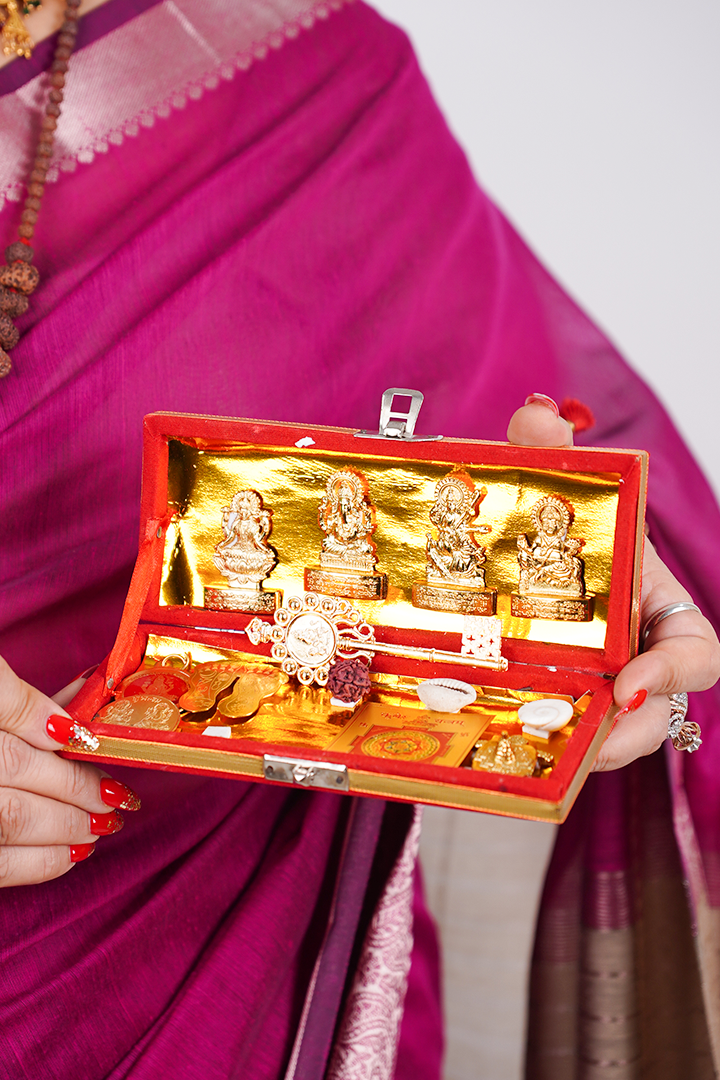 Dhan Lakshmi Kuber Bhandari Yantra Kit – Attract Wealth, Prosperity & Divine Abundance