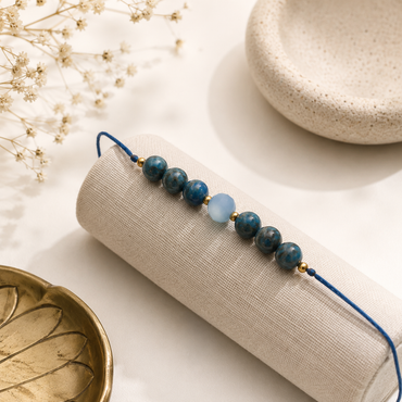 Turquoise Aura Crystal Rakhi