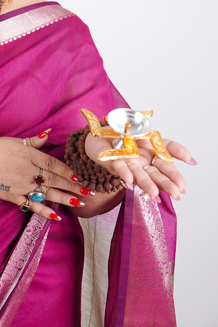 Golden Swastik Diya – Divine Symbol of Prosperity & Light