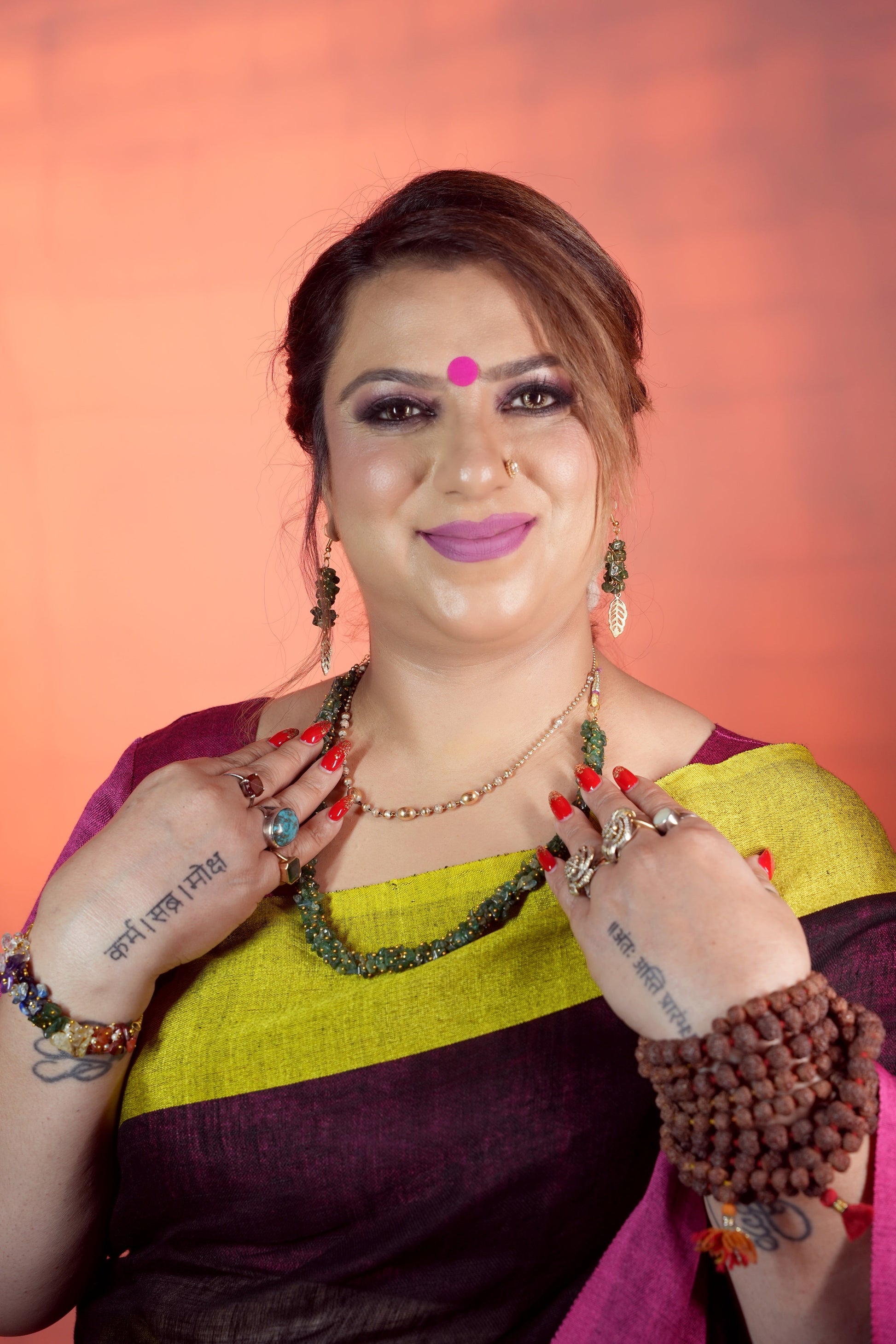 Green Aventurine Necklace with Earrings – Stone of Growth, Creativity & Opportunities