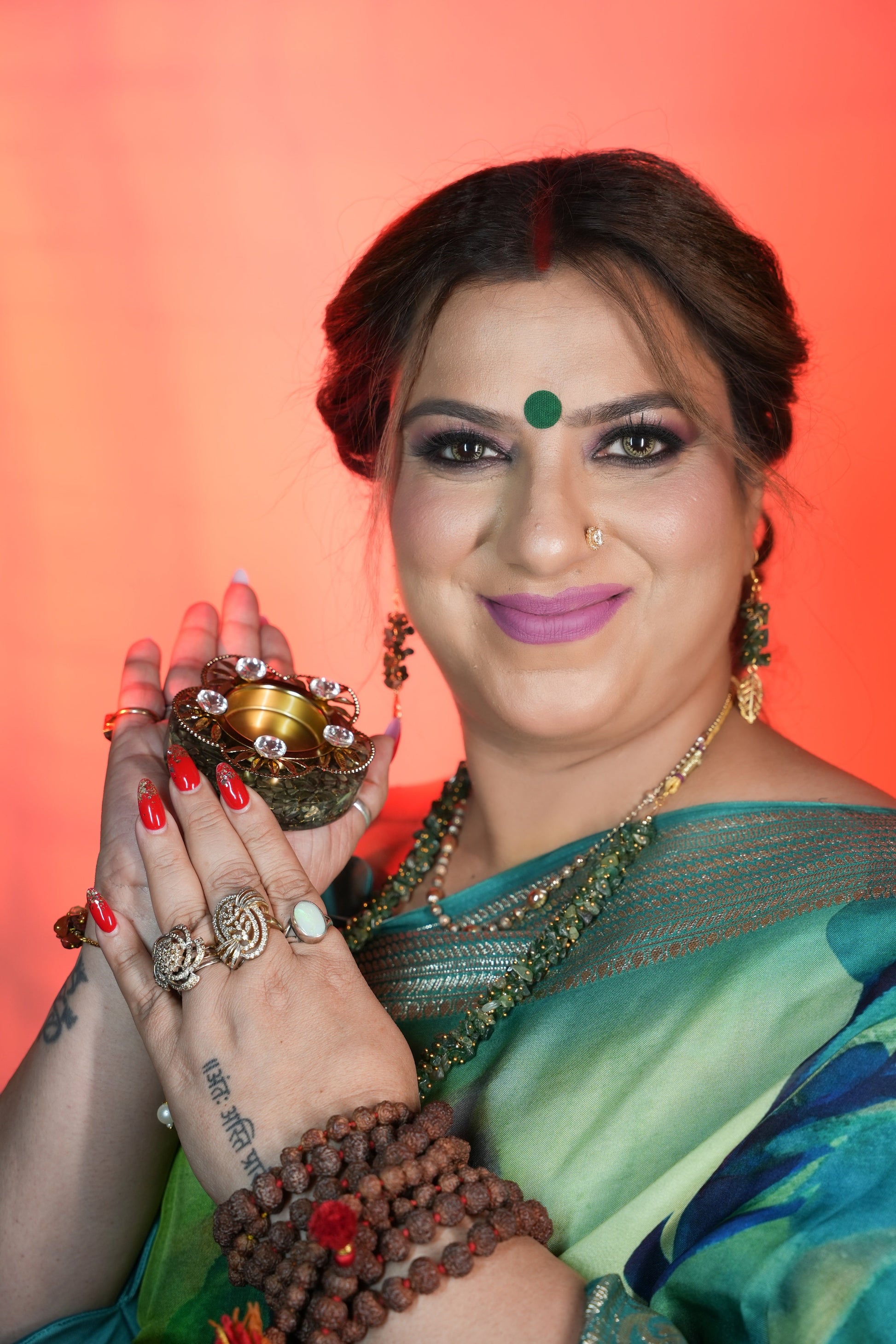 Pyrite Diya – Divine Prosperity Lamp for Wealth, Positivity & Protection