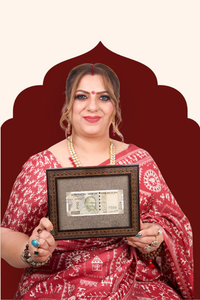 Energized Pyrite Frame with Real ₹500 Banknote – Symbol of Prosperity, Wealth & Success