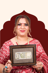 Energized Pyrite Frame with Real ₹500 Banknote – Symbol of Prosperity, Wealth & Success
